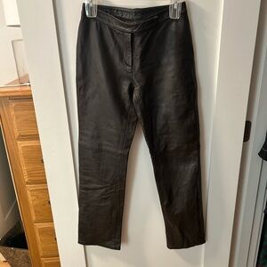Vintage brown leather pants